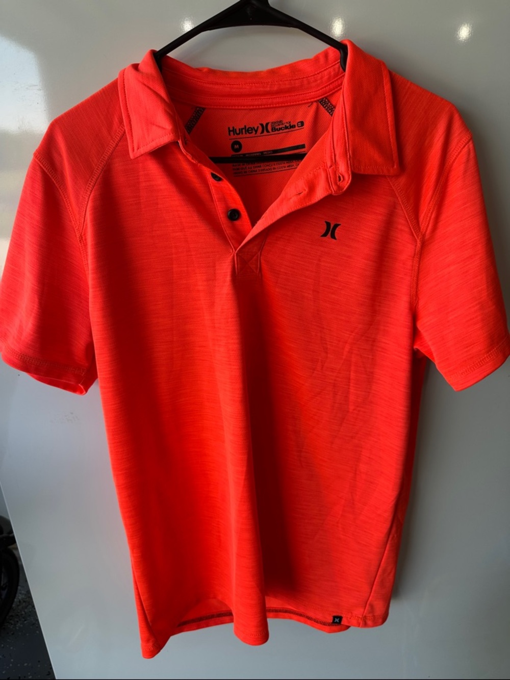 Hurley men’s  Bright Neon Coral Polo